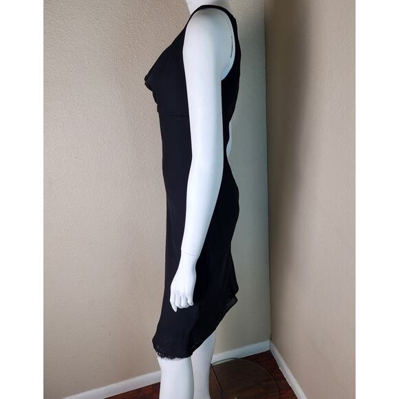 Jodi Kristopher 90s Y2K Vintage Knee Length Cowl Neck Sleeveless Peek A Boo Lace - Picture 5 of 12